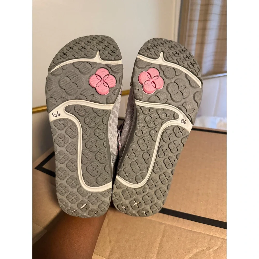 Ryka Kailee Womens Grey Pink Mary Jane Walking Shoes Athletic Sneakers 8M